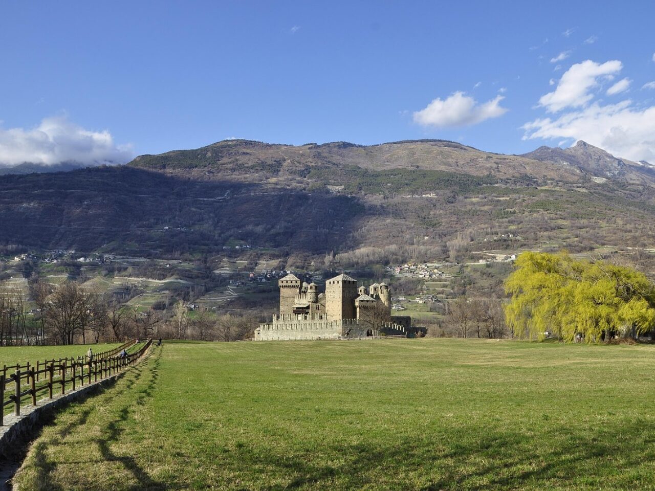 Fénis Castle - castle in Aosta Valley Italy