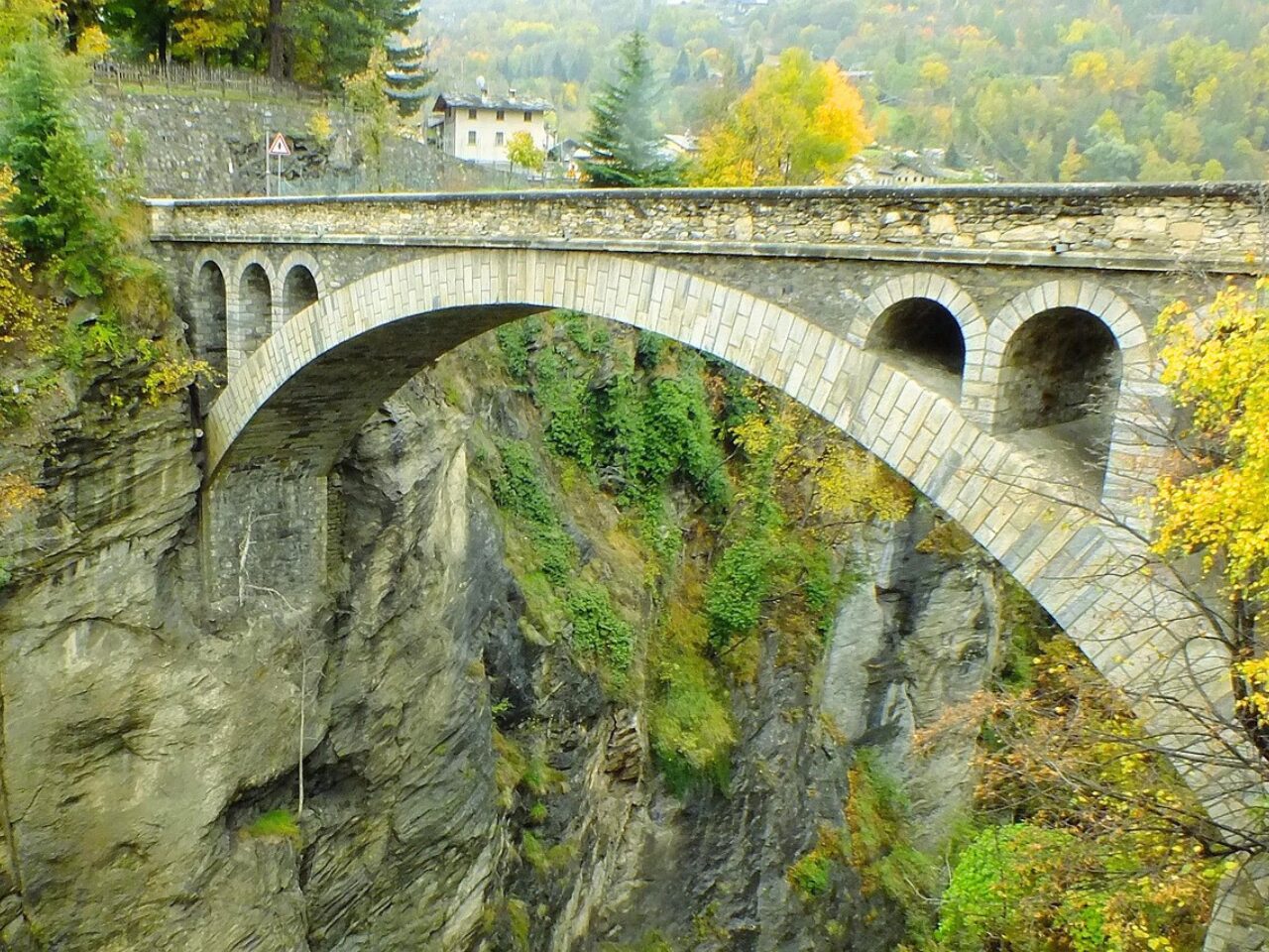 Medieval bridge in Aosta