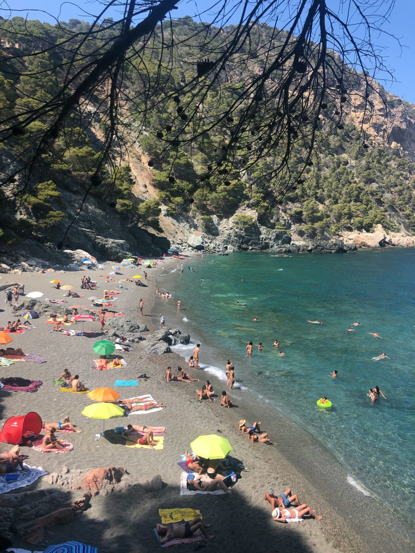People at the beach in Costa Brava, Spain