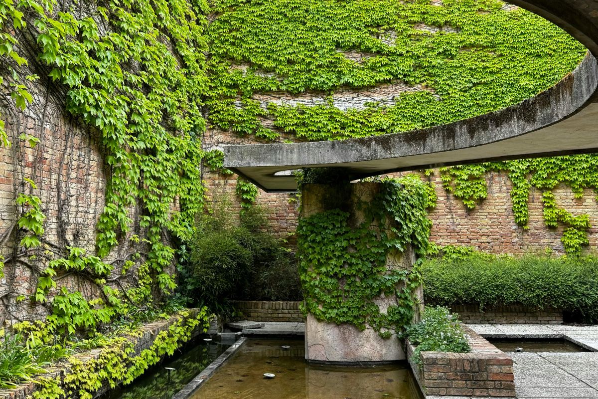 View of the Pavilion in the Giardini della Biennale in Venice, Italy