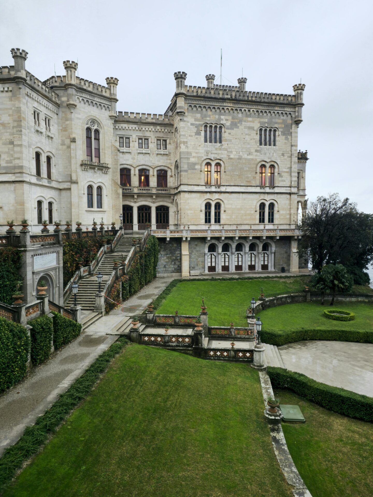 Image of Miramare Castle, a 19th-century seaside castle in Trieste