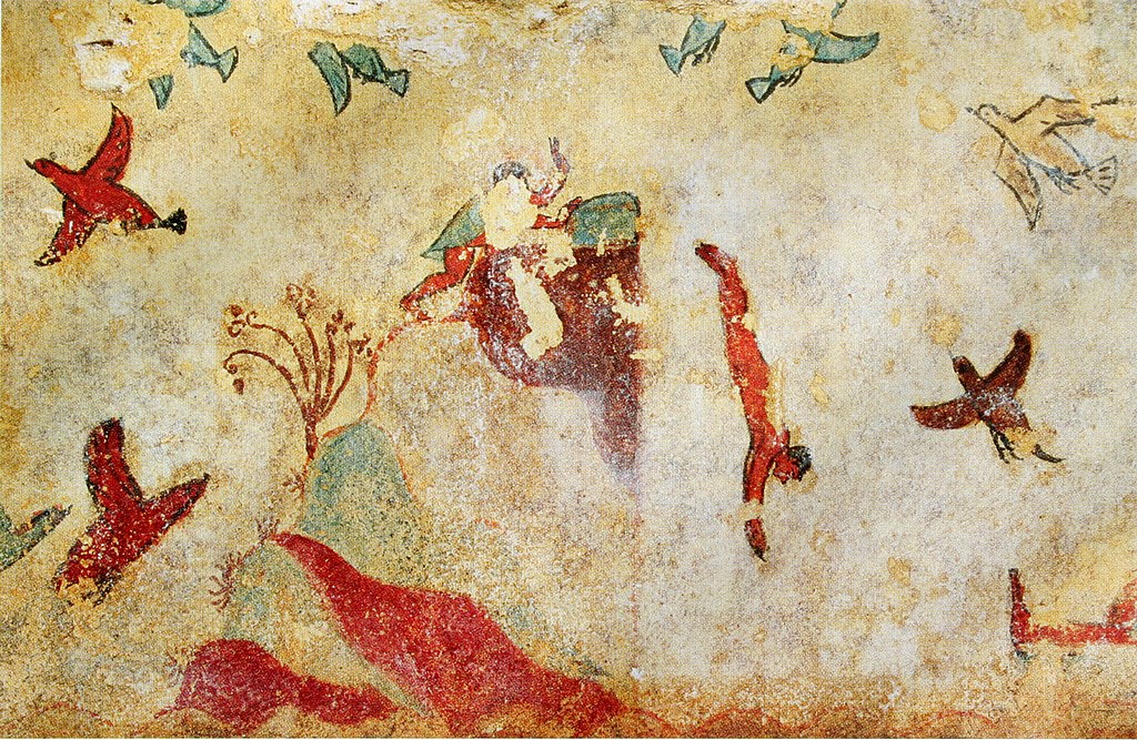 Wikimedia Commons - Monterozzi necropolis - Tomb of hunting and fishing, Monterozzi necropolis, Tarquinia, Italy