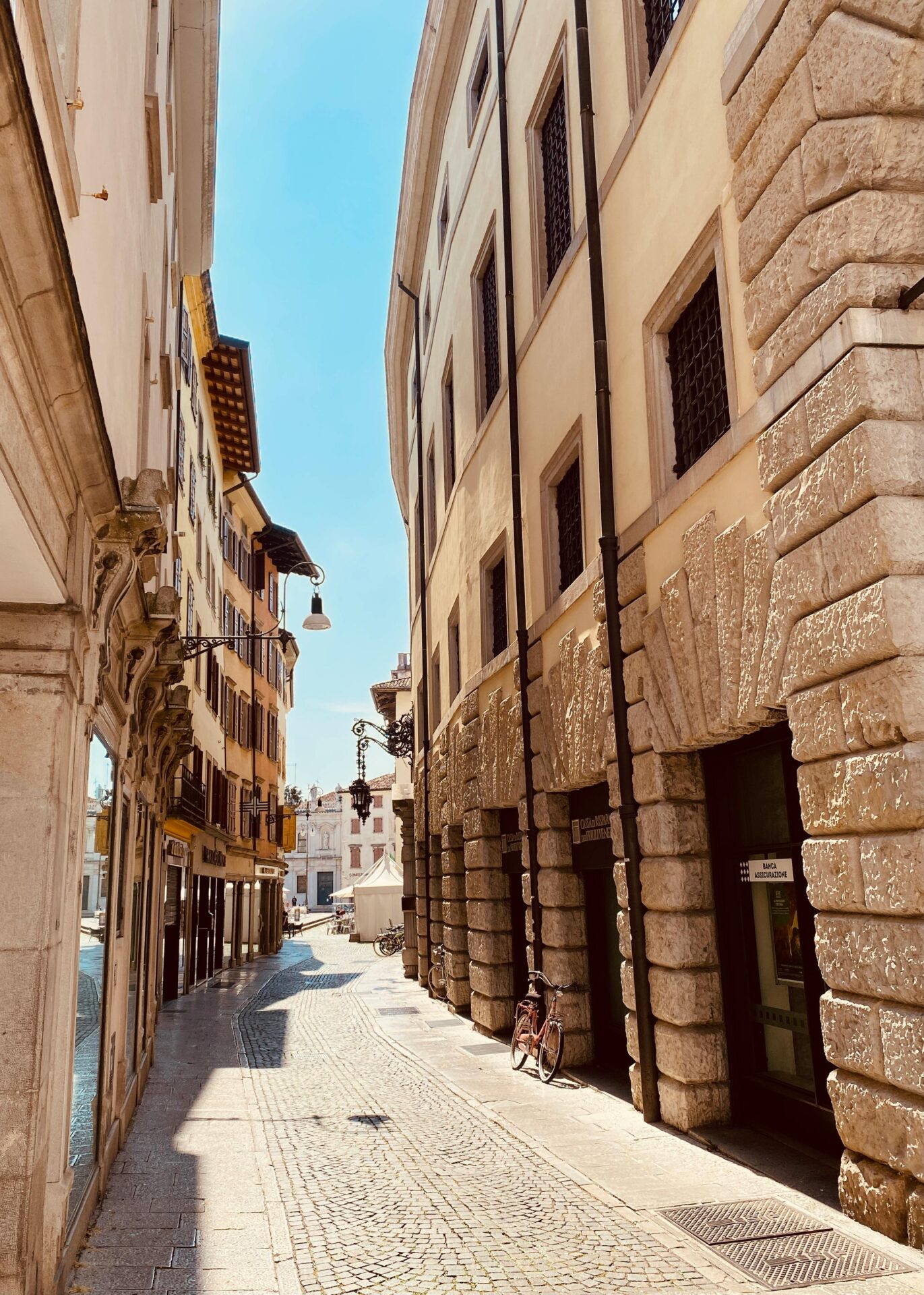A Narrow Alley in Udine, Italy.