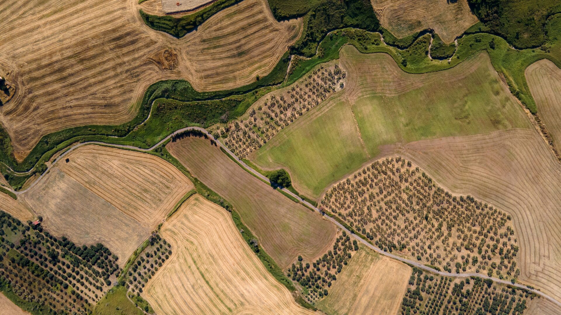 Aerial view of a landscape in Molise