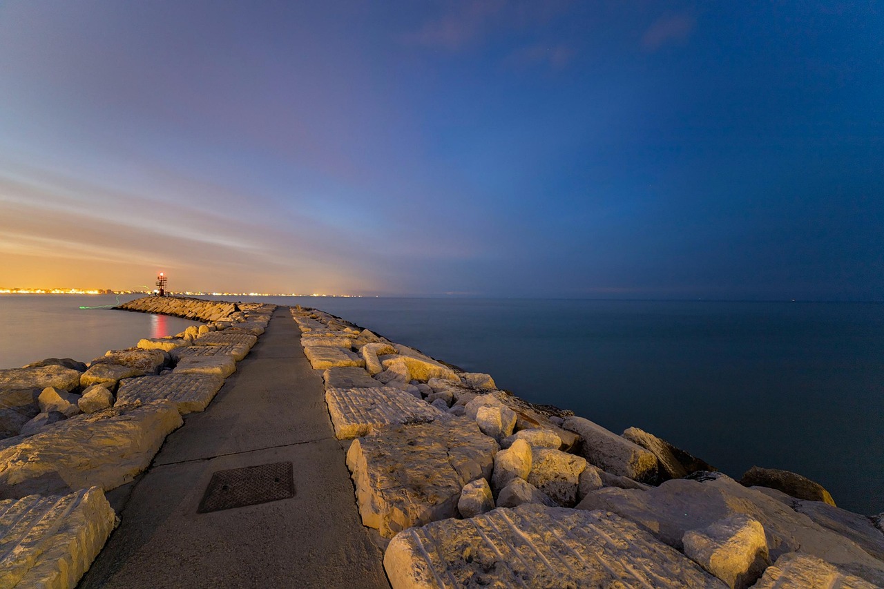 A dock in Rimini Italy