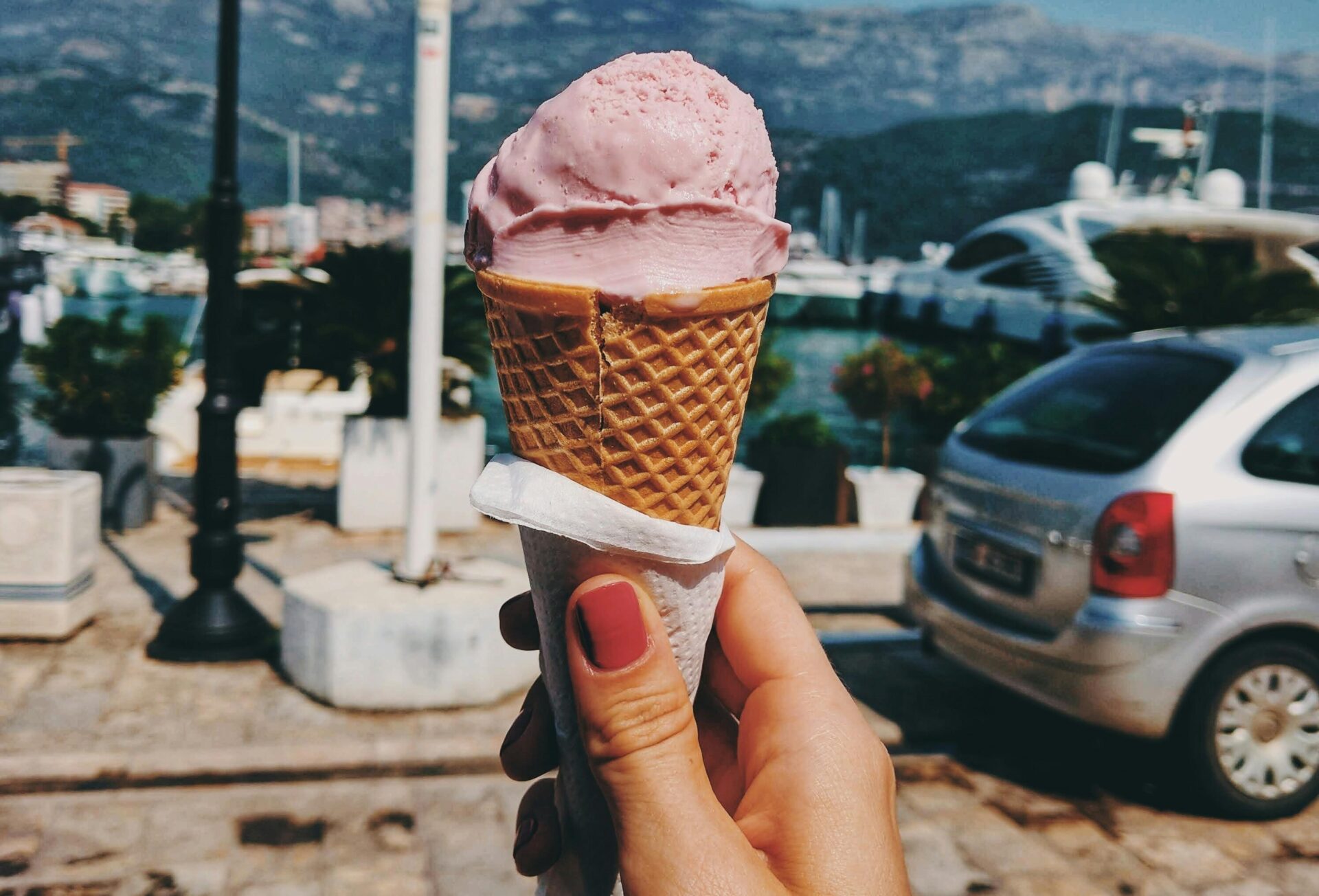 Gelato in cone