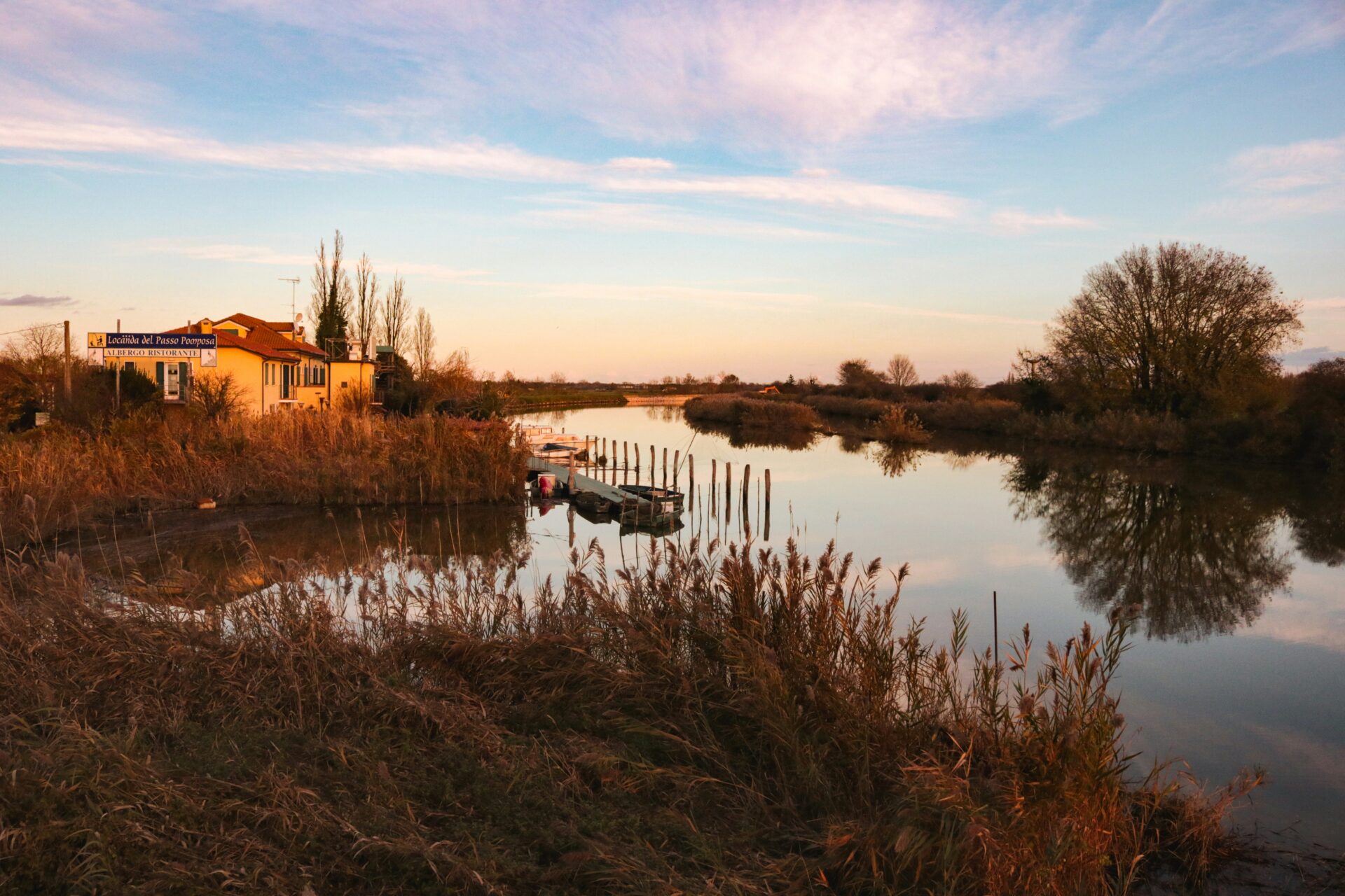 A lakeside in Comacchio