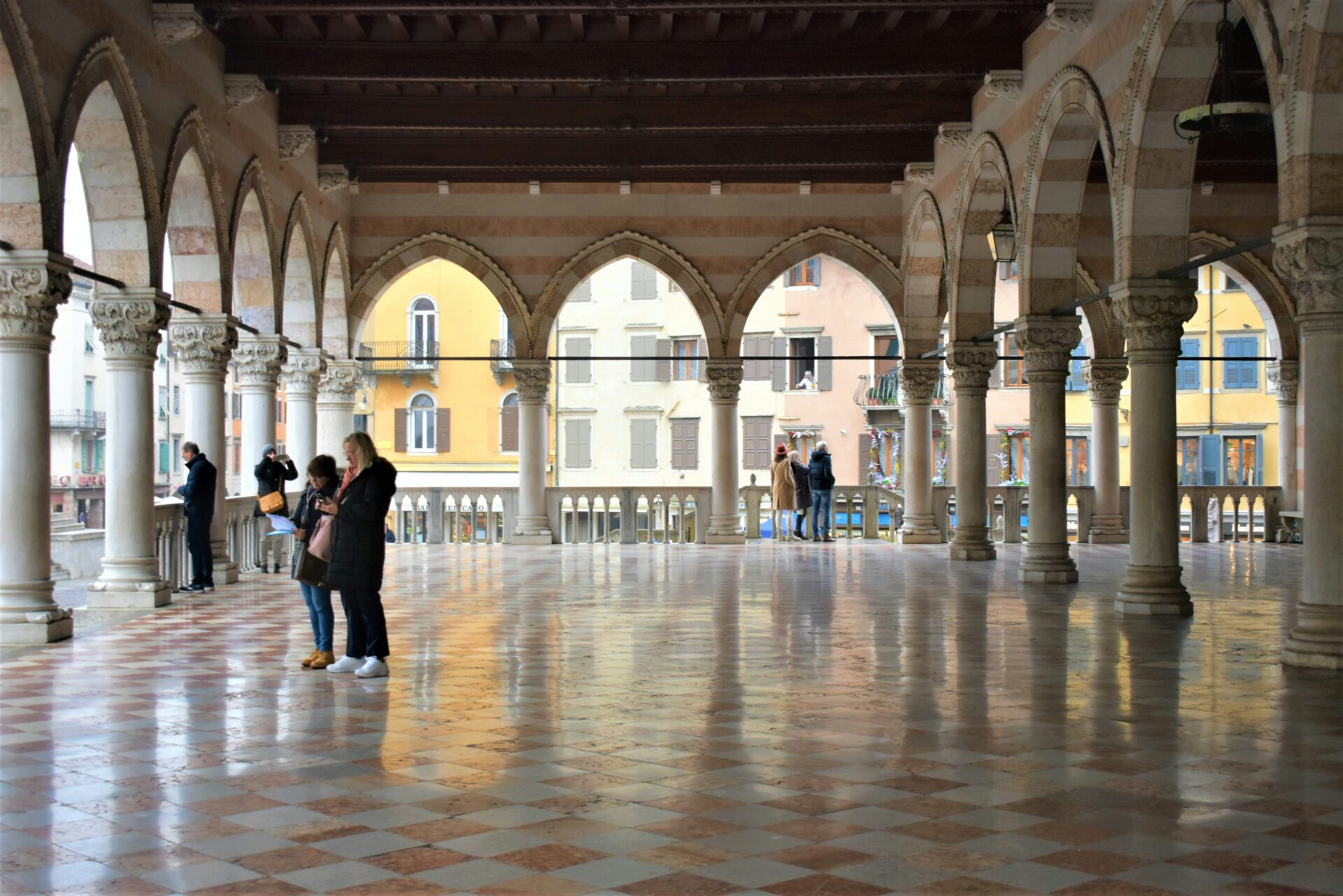 A patio or corridor in Udine, Italy