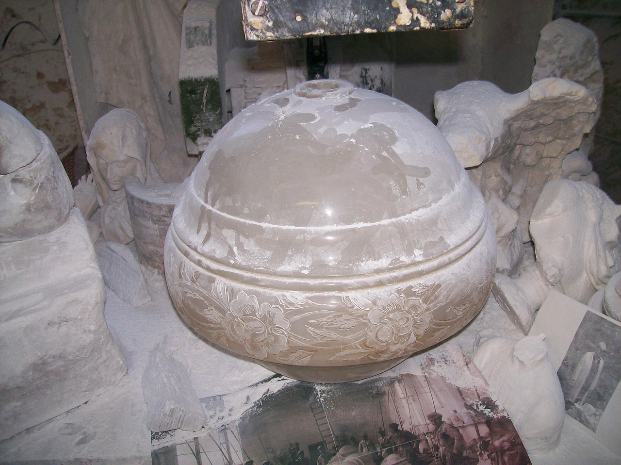 Alabaster Vase Urn in Volterra