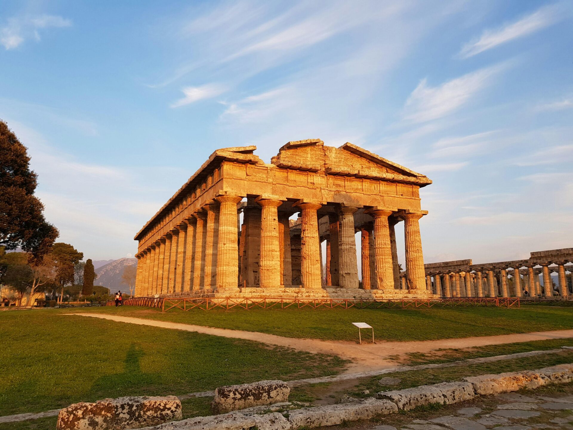 Well-preserved Ancient Greek temple in Paestum, Italy