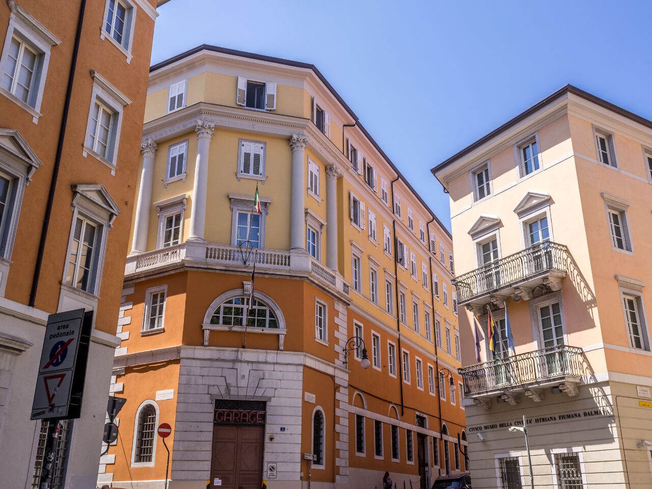 Architectural buildings in in Trieste, Italy