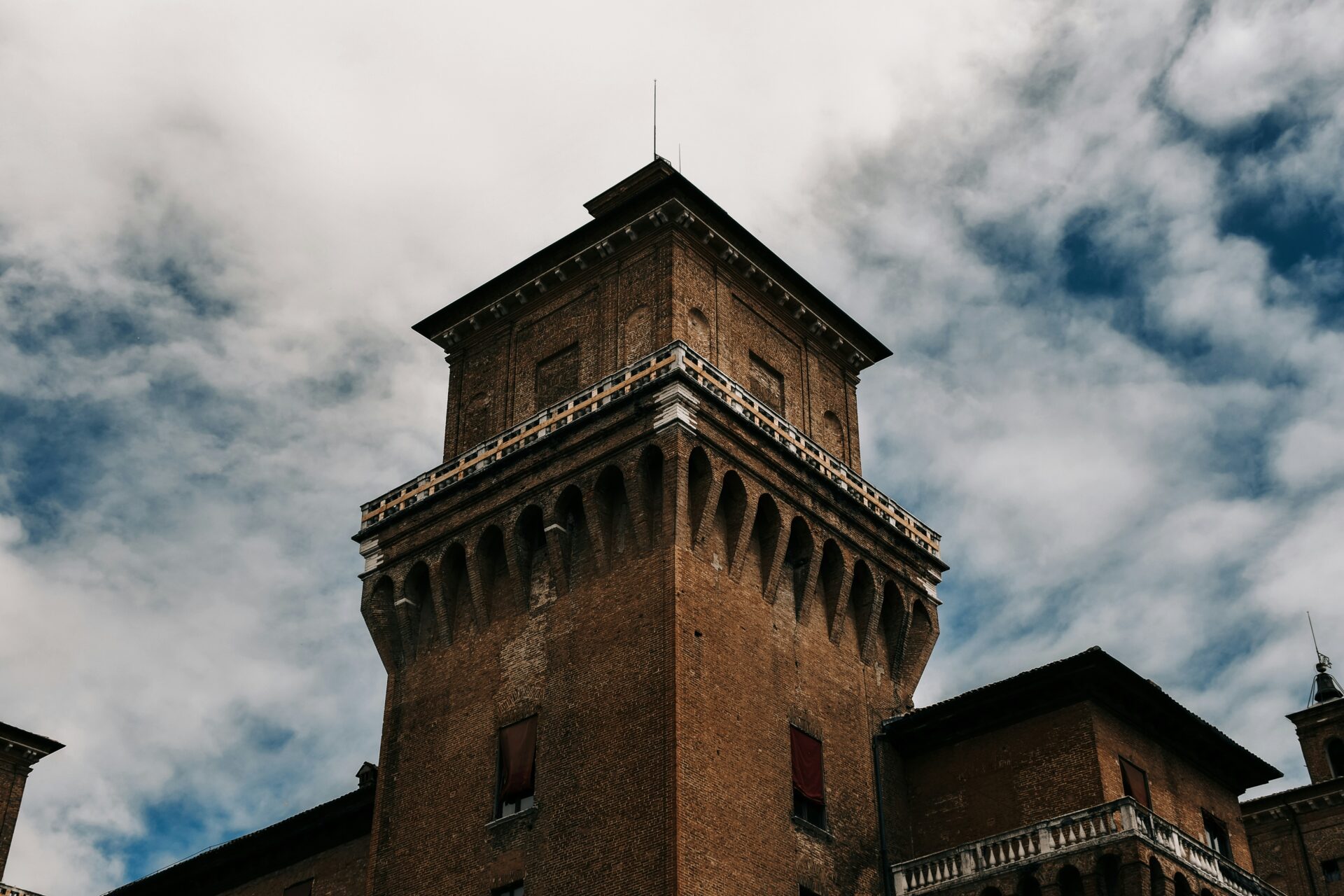 Architectural landmark in Ferrara Italy