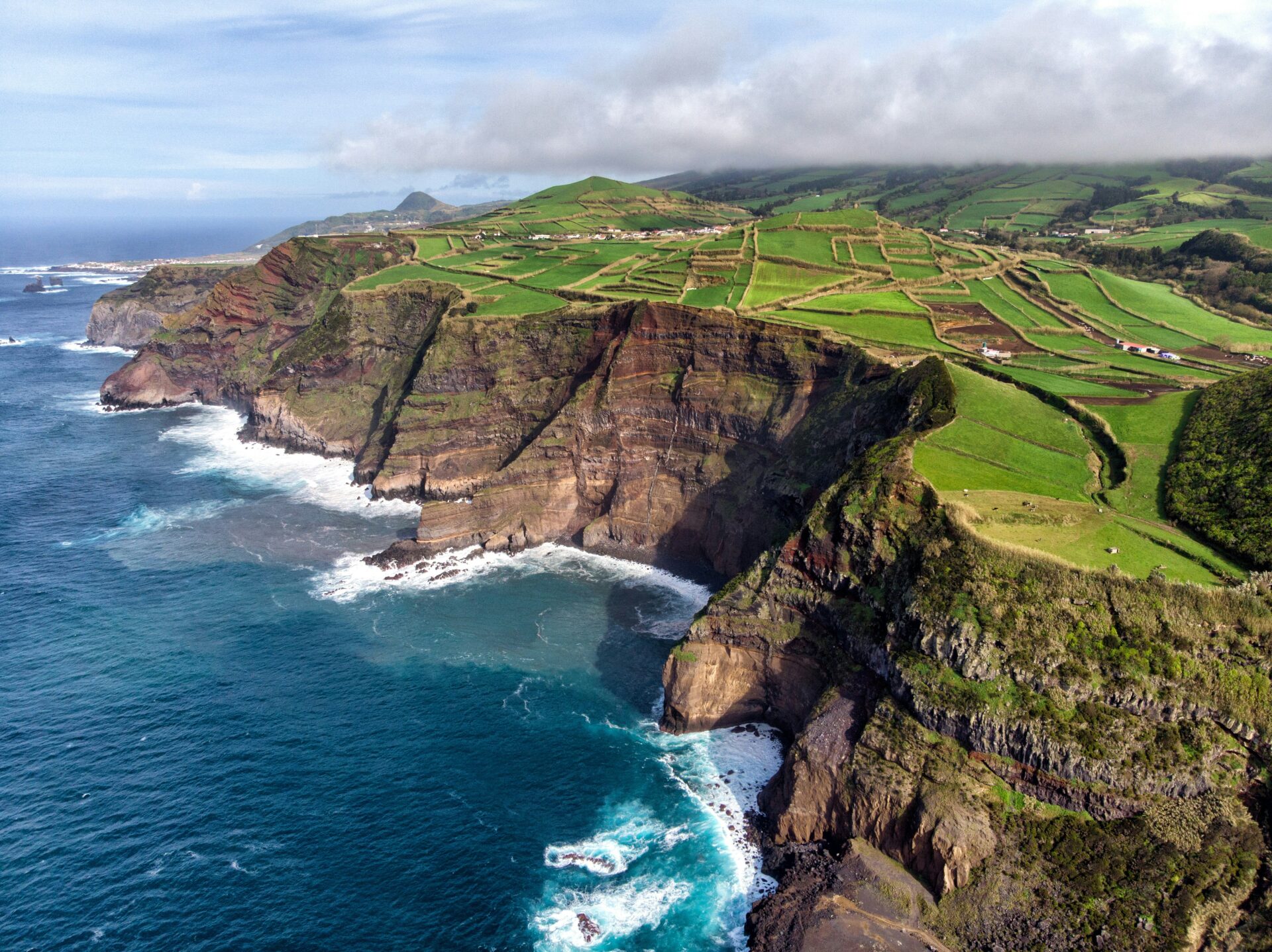 Cliff in Azores, Portugal