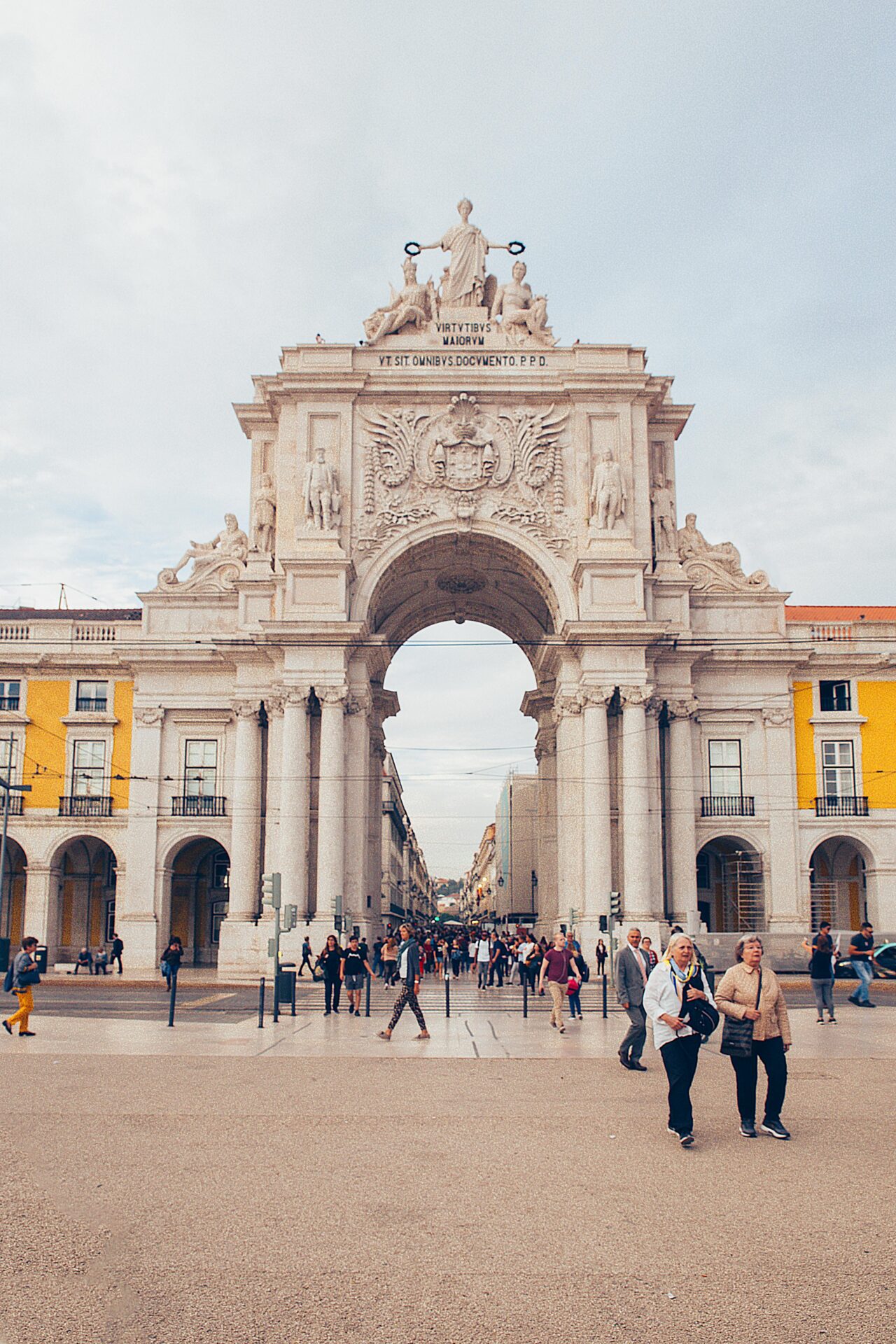 People walking in Baixa, Portugal