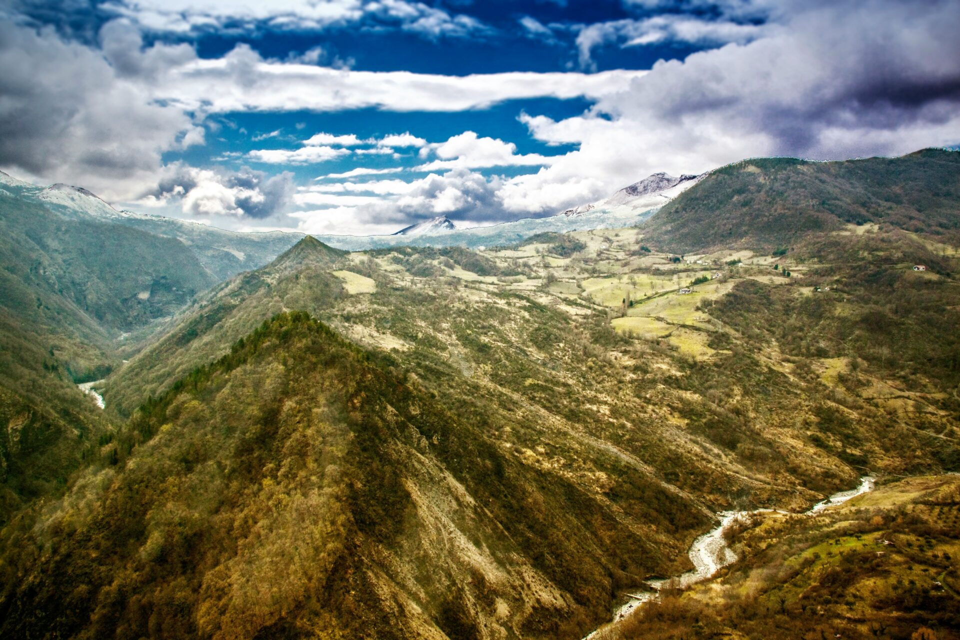 Rolling mountains in Basilicata, Italy