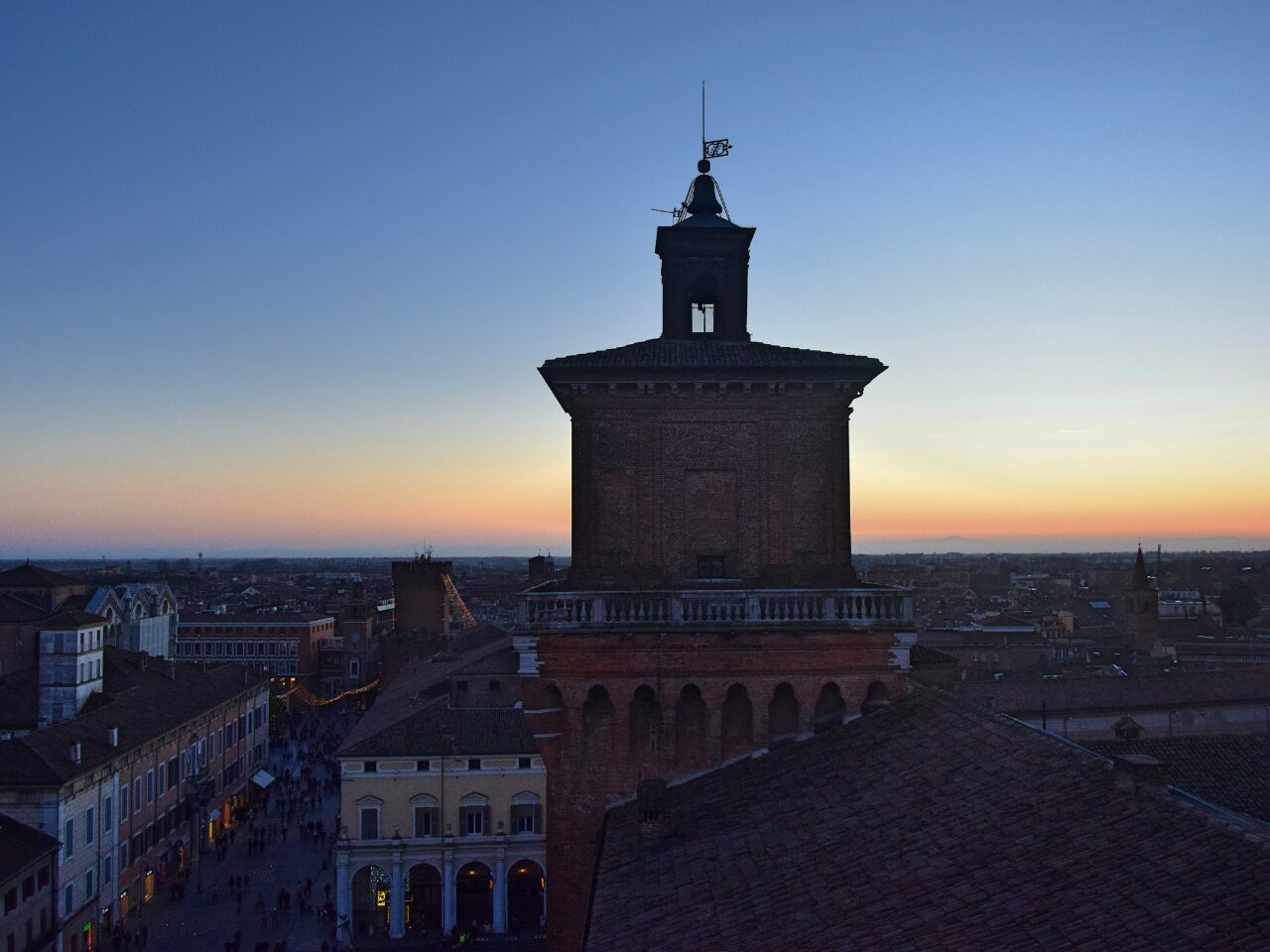 Bell Tower in Ferrara Italy
