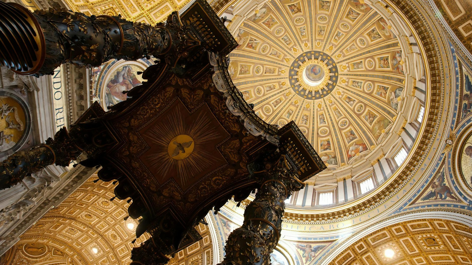 Image of the Bernini's Baldacchino in St. Peter's Basilica