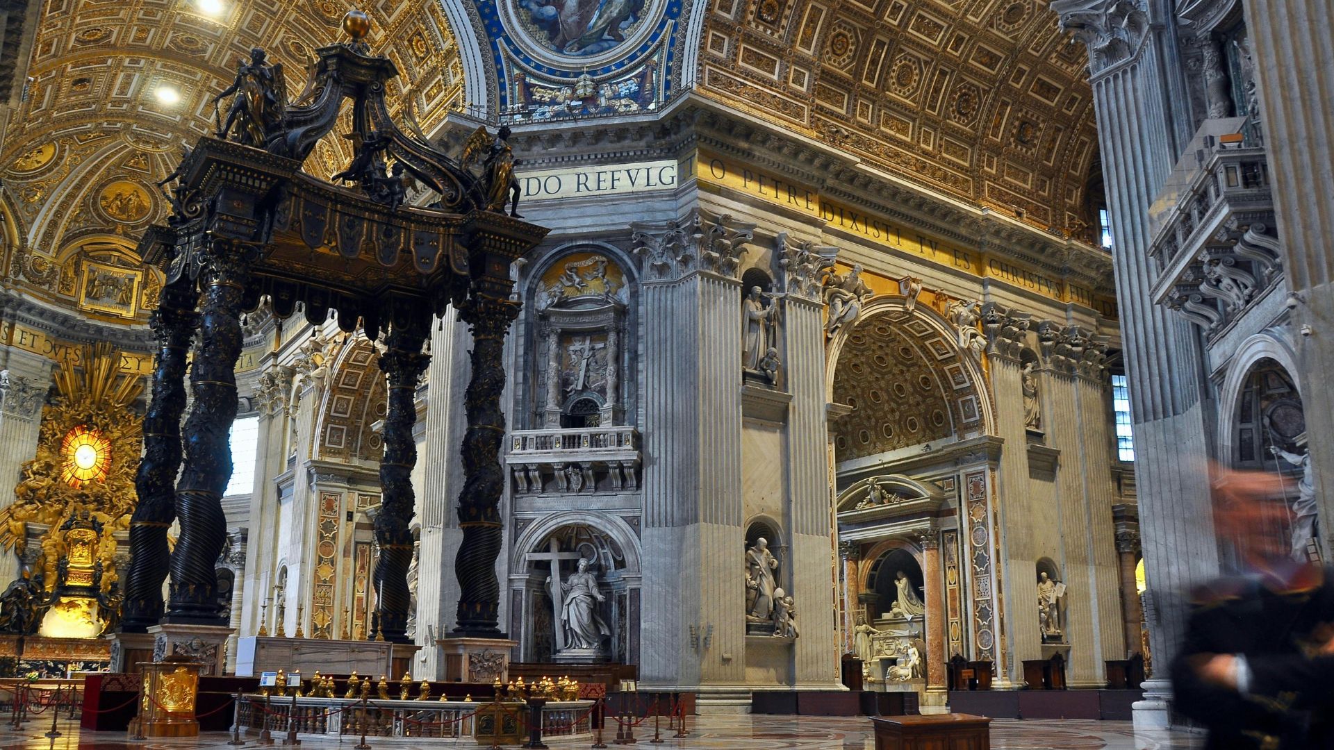 Image of the Bernini's Baldacchino in St. Peter's Basilica