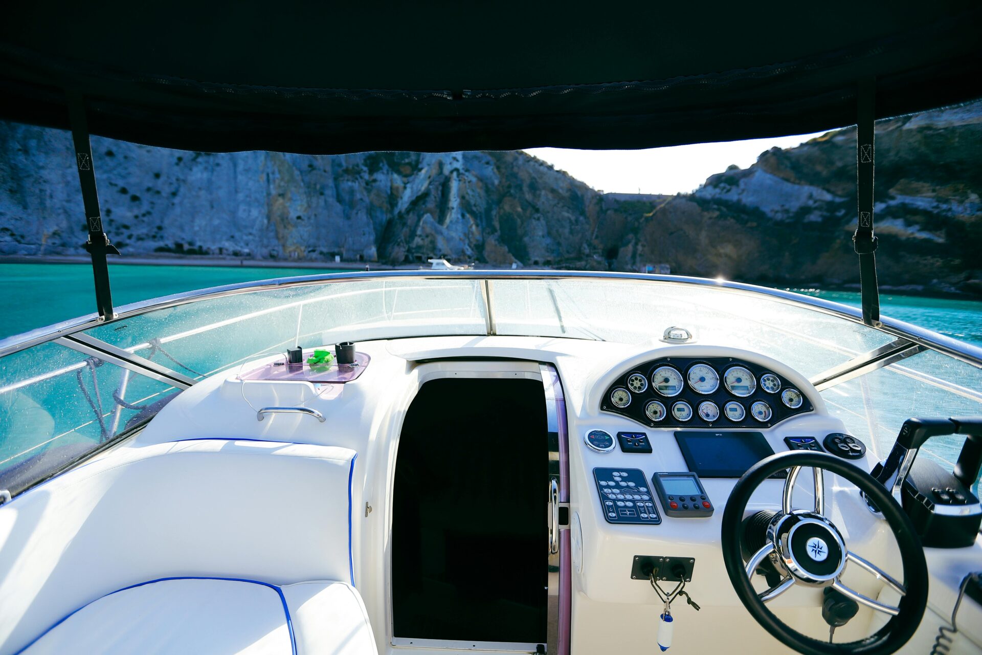 Boat near the lagoon - boat tour - sea cove