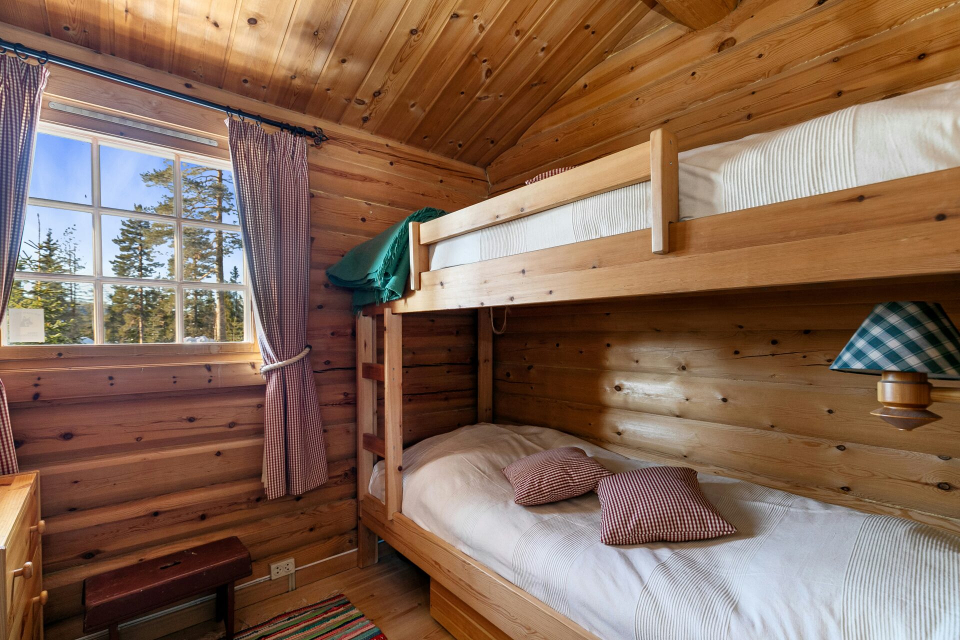 Bunk bed in cabin or mountain lodge
