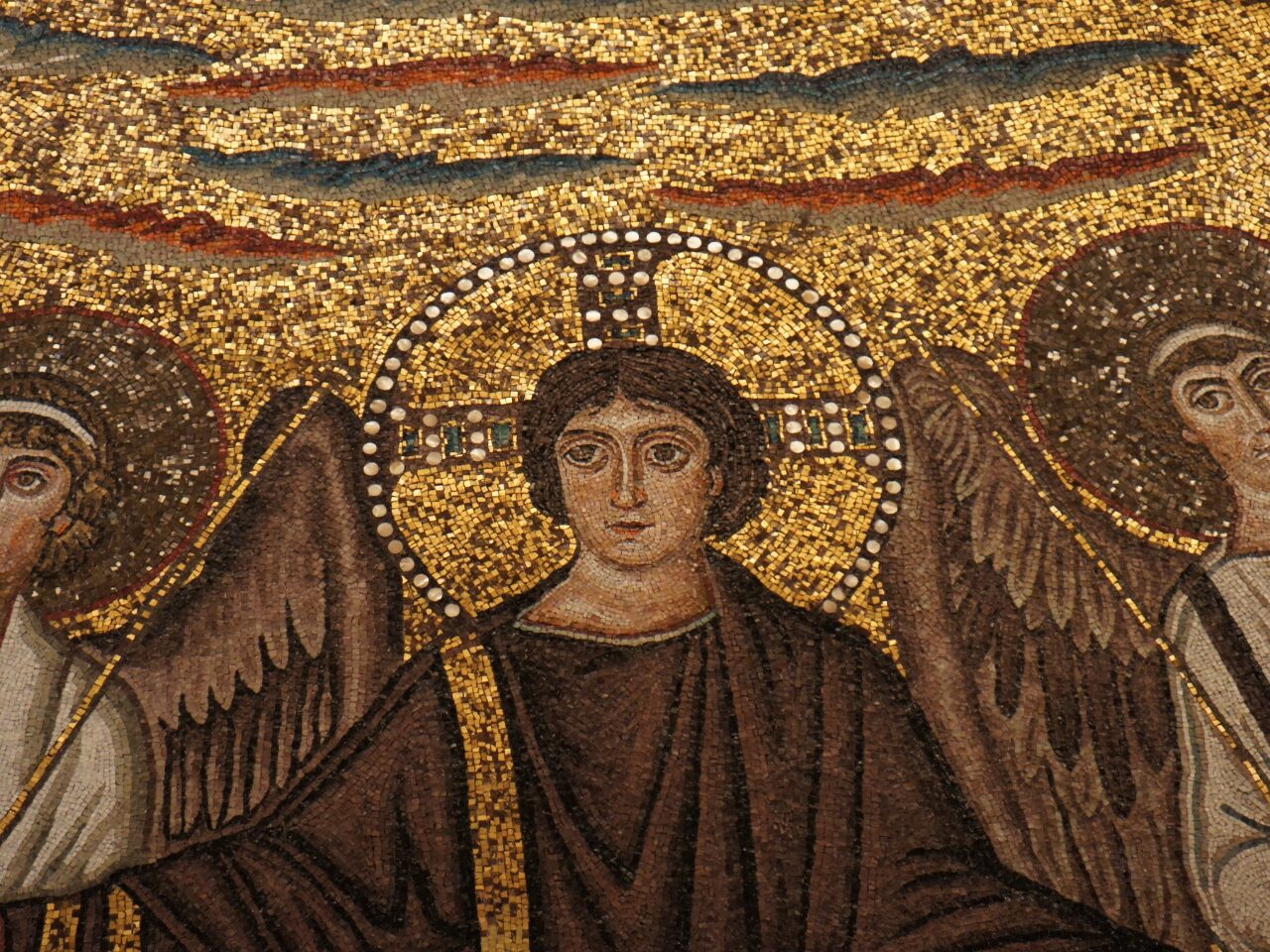 Byzantine mosaic at a church in Ravenna Italy