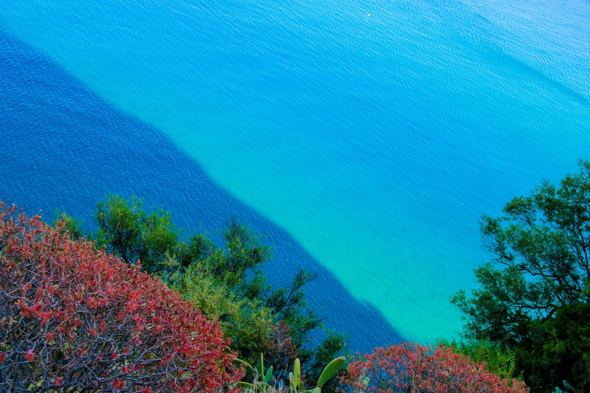 Calm, shallow waters of the Ionian Sea near a quiet beach in Calabria