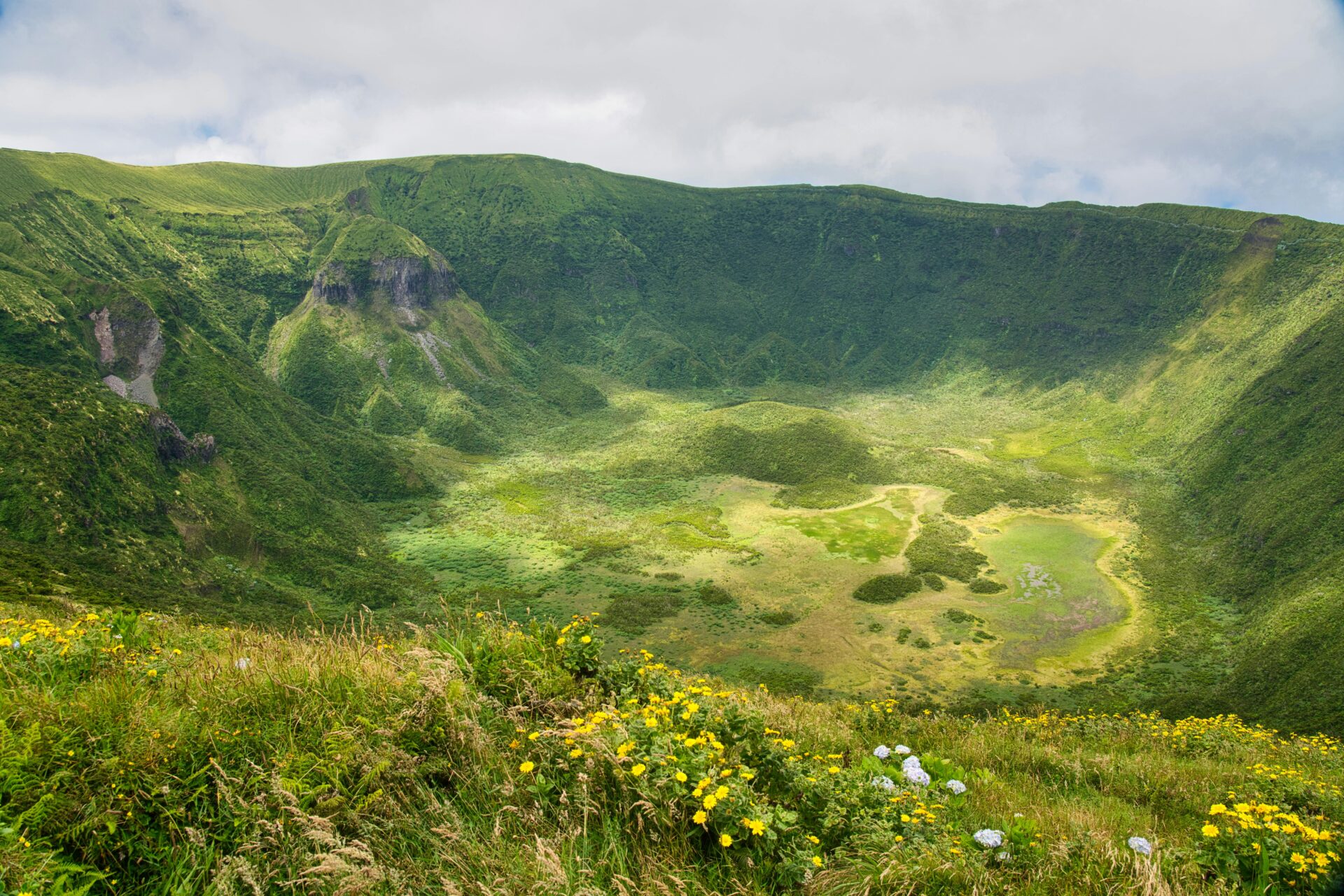 Caldeira of Faial Island in Azores, Portugal