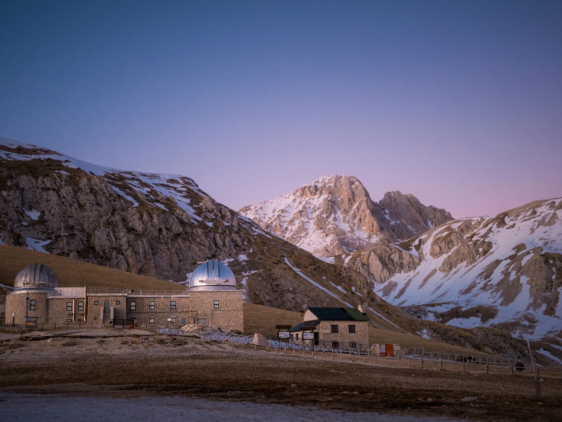 Campo Imperatore, Gran Sasso d'Italia - rocky mountain peaks with snow