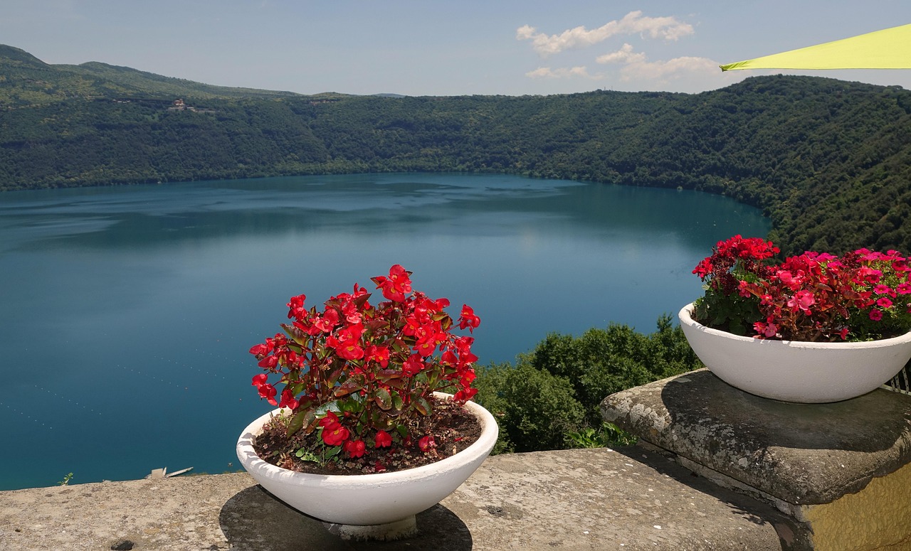 Balcony overlooking of Lake Albano at Castel Gandolfo