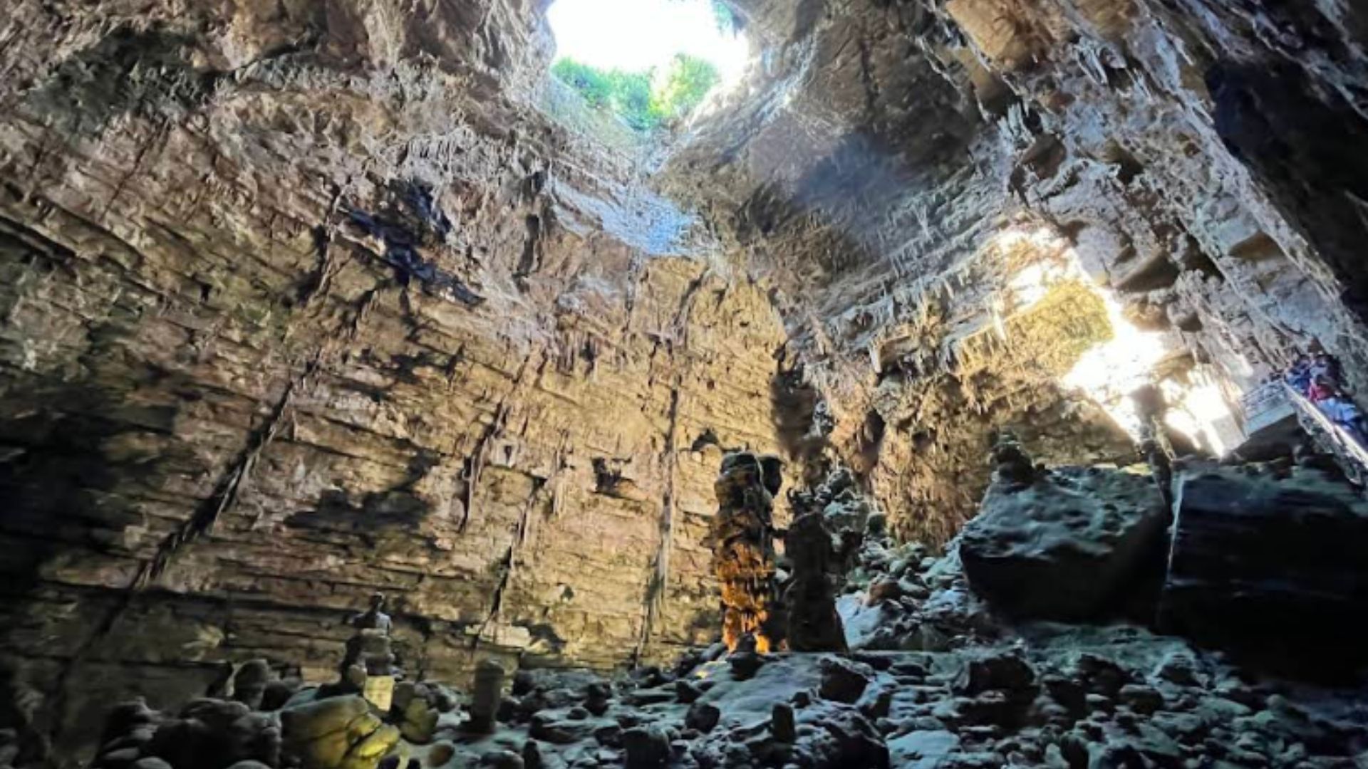 Image shows Castellana Caves, showcasing its impressive geological formations.