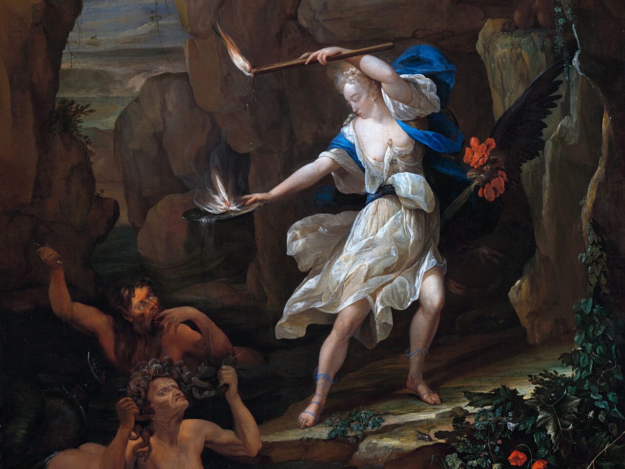 Circe Punishes Glaucus - Courtesy of Rijksmuseum, Europeana - Circe Punishes Glaucus by Turning Scylla into a Monster
