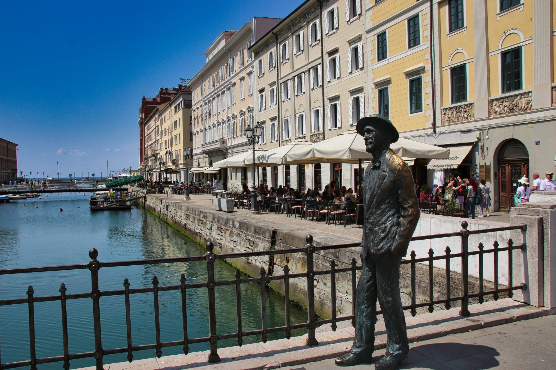 City near a coast at Trieste, Italy