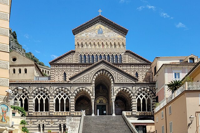 Outside the Duomo di Amalfi