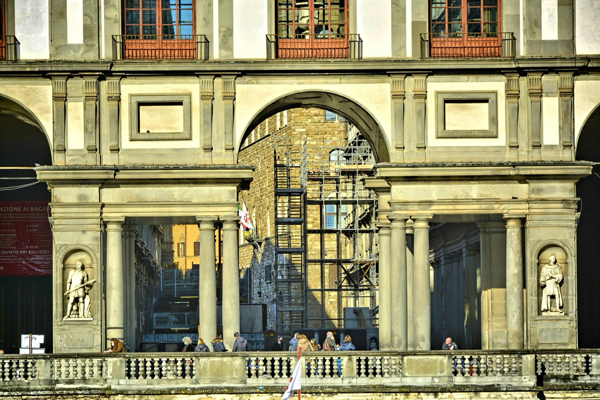 Exterior of the Uffizi Gallery