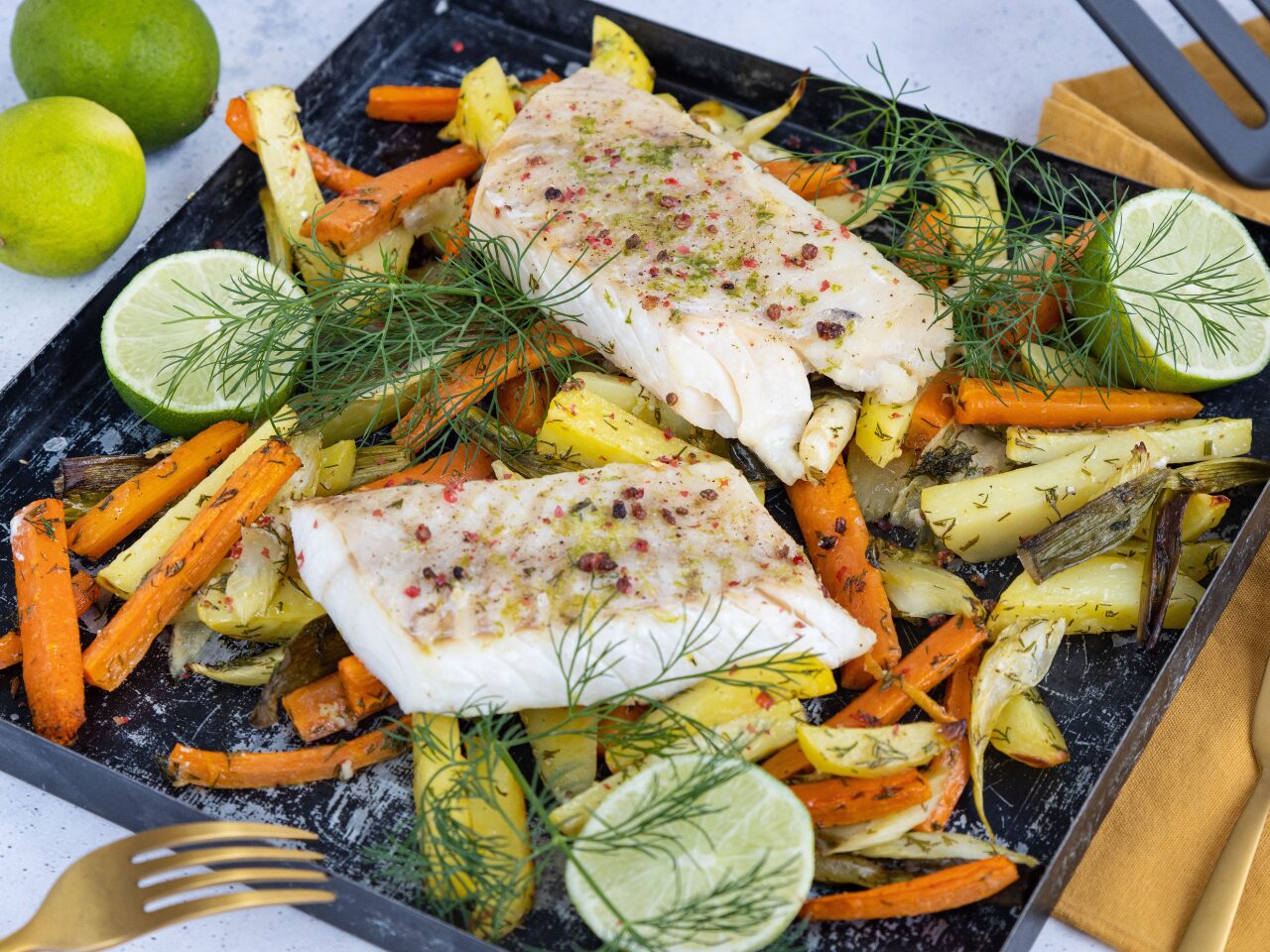 Fish fillet with vegetables