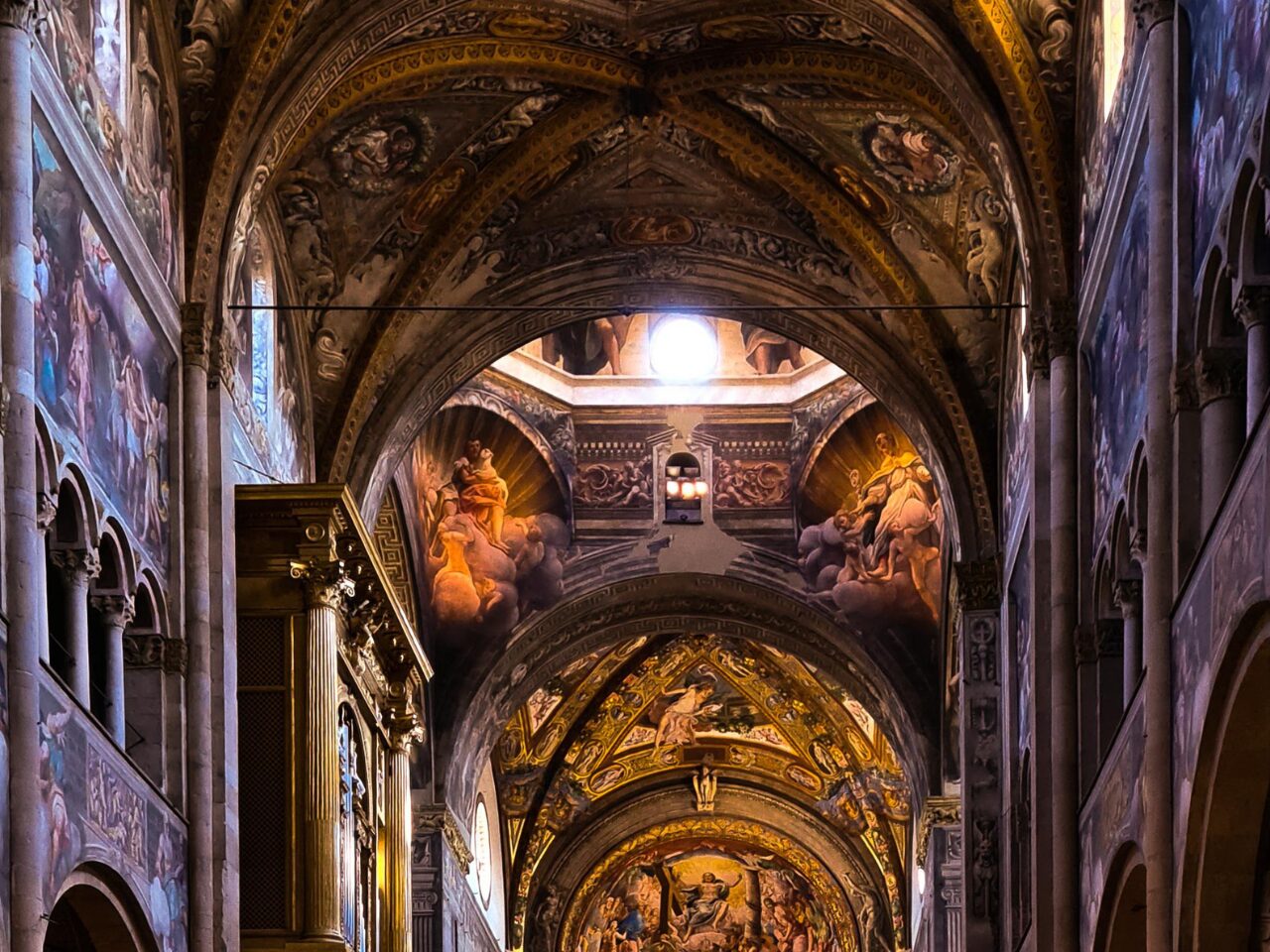Fresco of church in Parma