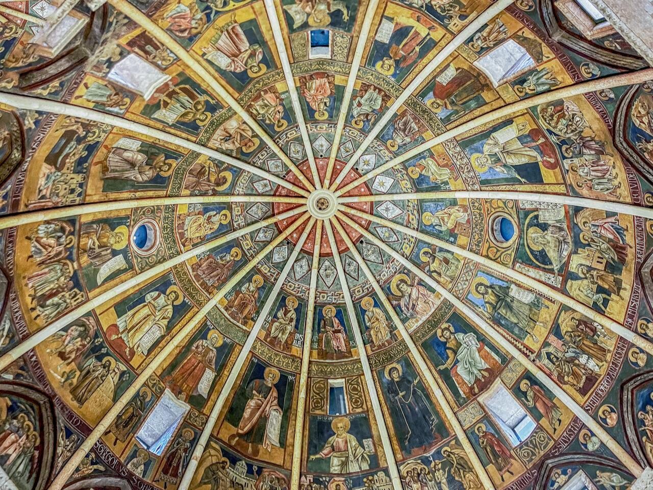 Frescoes on the Vault of Parma Cathedral in Italy