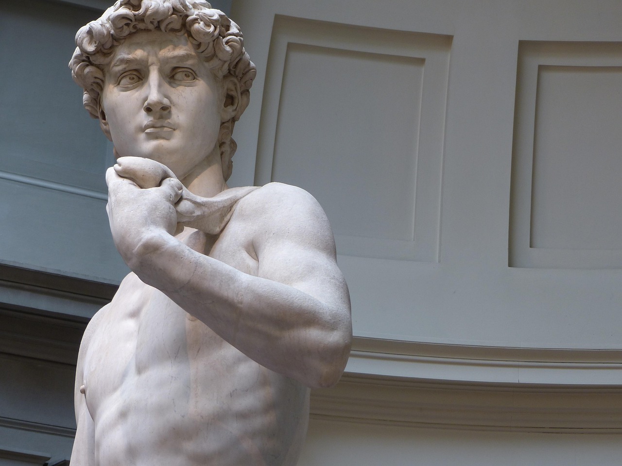 Michelangelo's David statue in Galleria dell’Accademia di Firenze - Statue in Florence