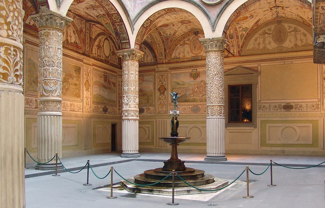 Inside Palazzo Vecchio -  Renaissance architecture in Italy