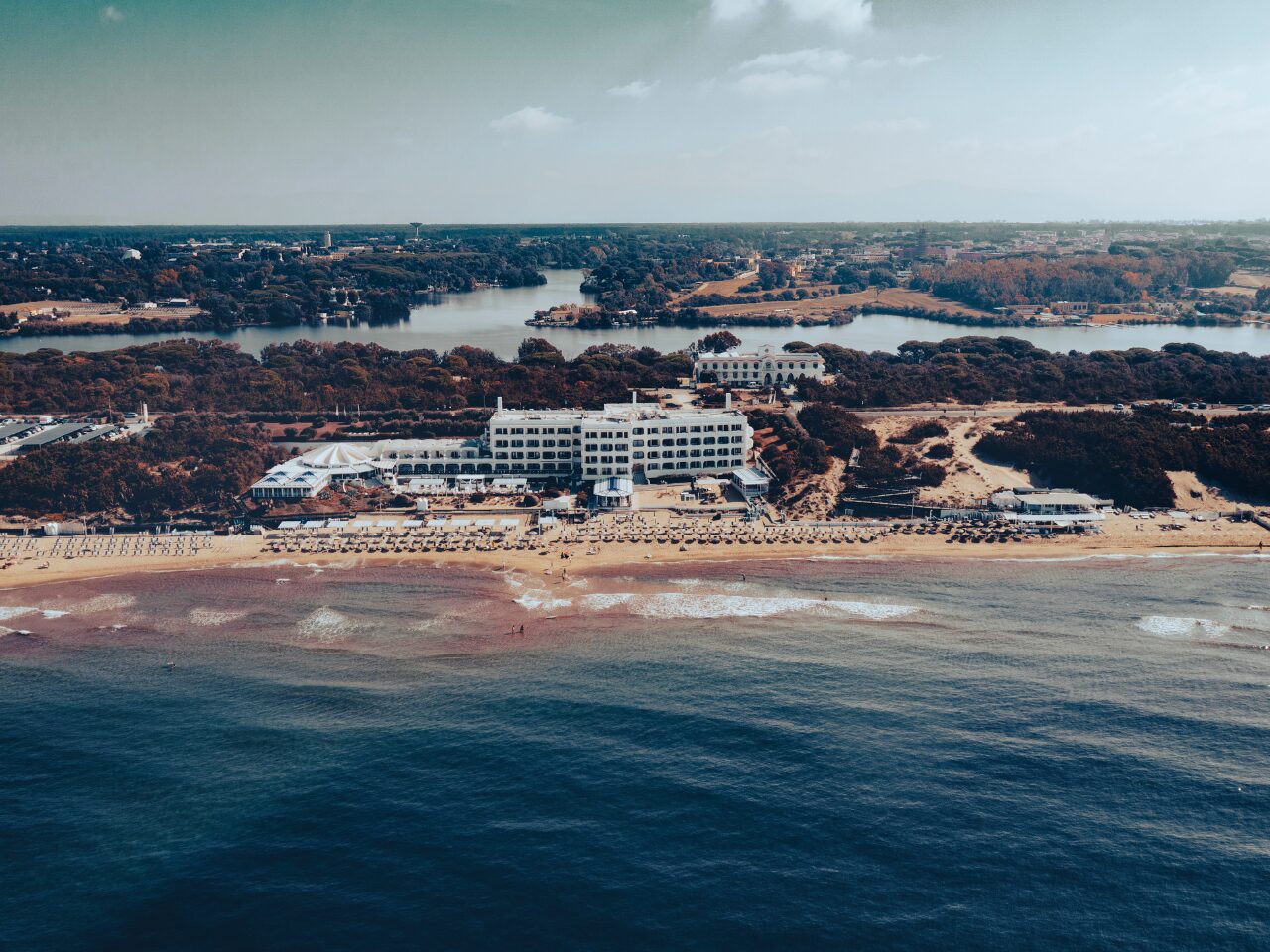 A beach hotel in Italian Sabaudia - beach shoreline in Italy
