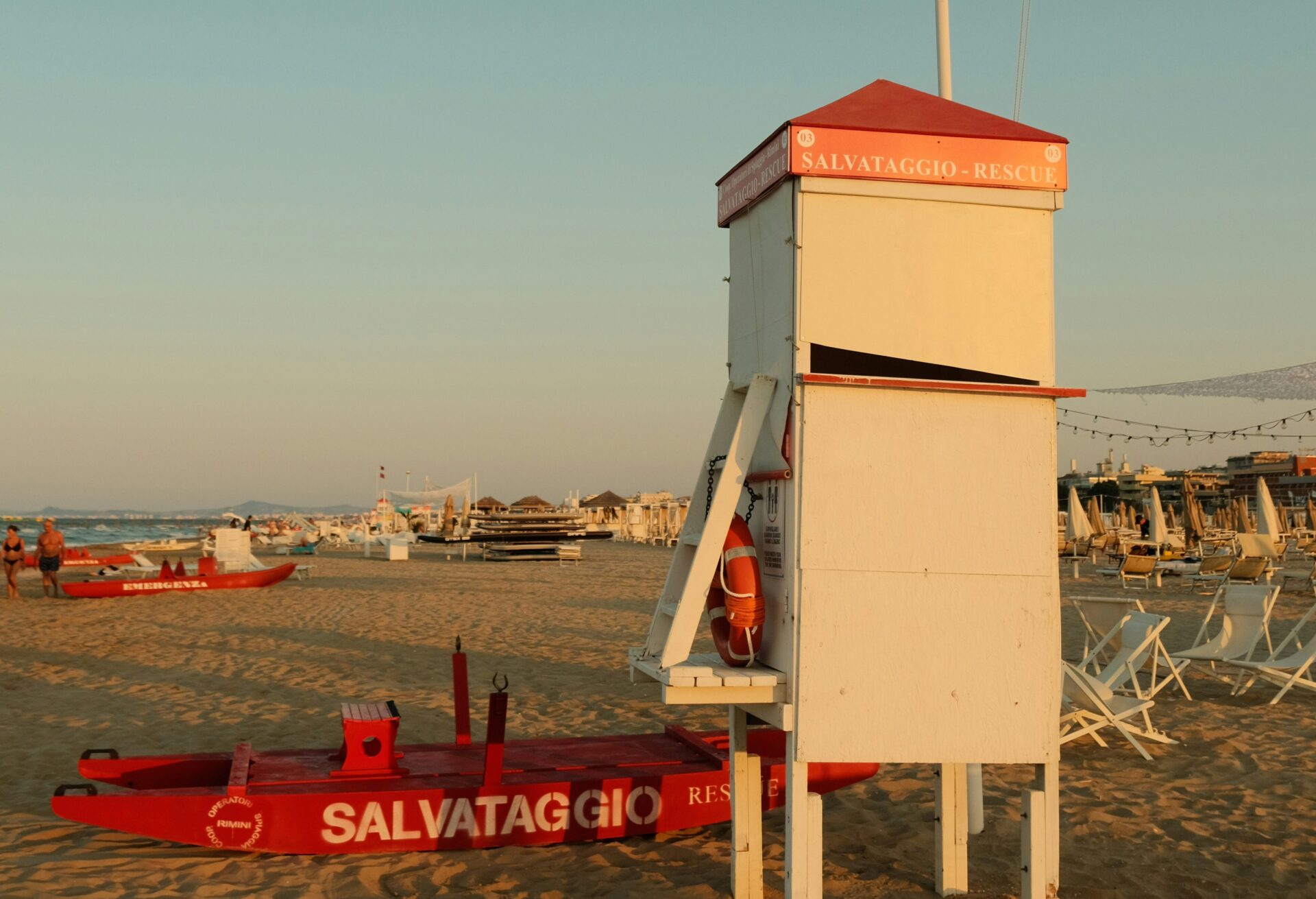 Lifeguard post in in Rimini Italy