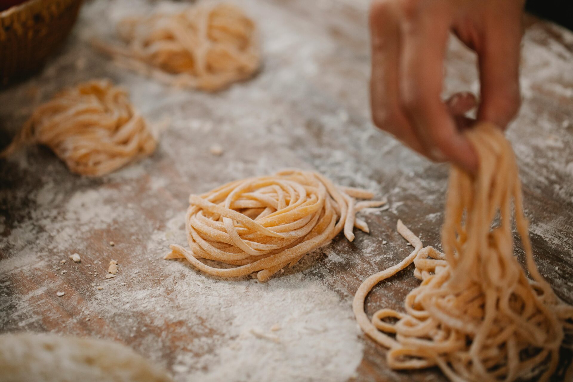 Homemade pasta making