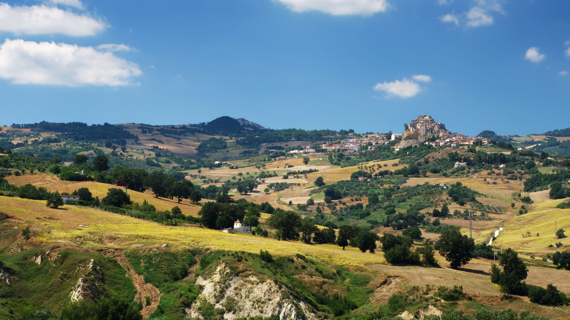 The image shows natural scenery of Campobasso, capital city of the Molise region in Italy.