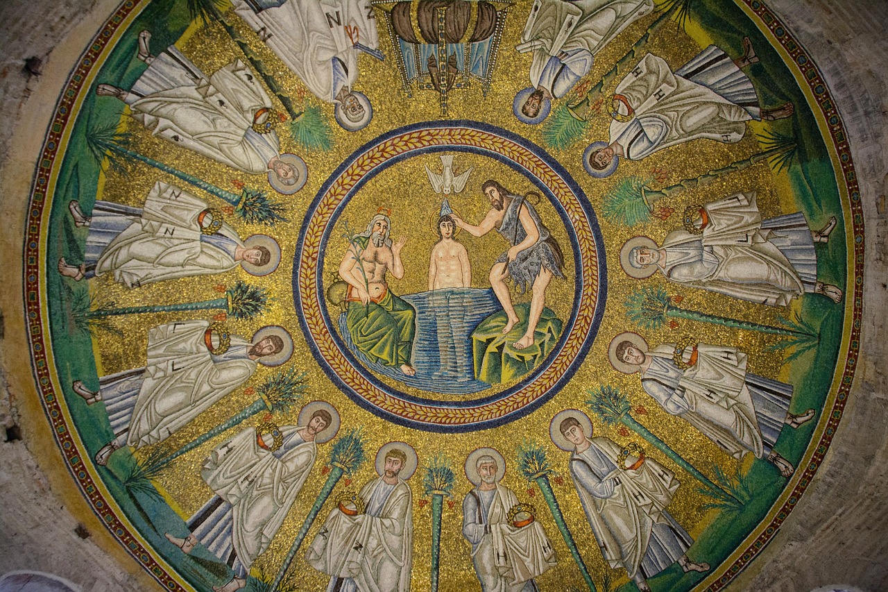Mosaics in Ravenna, Italy - Baptistery image