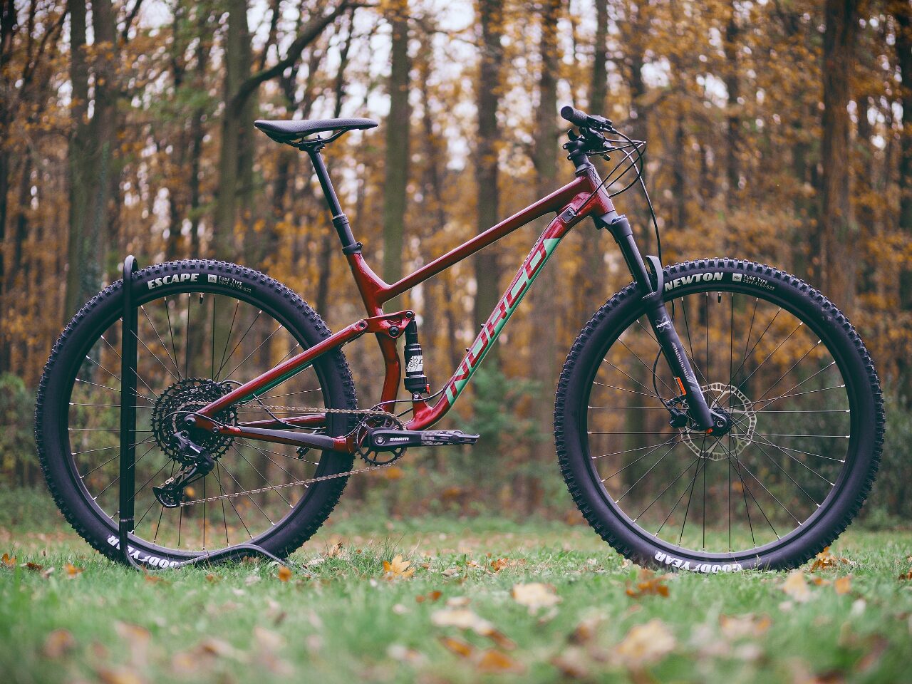 Mountain bike in forest