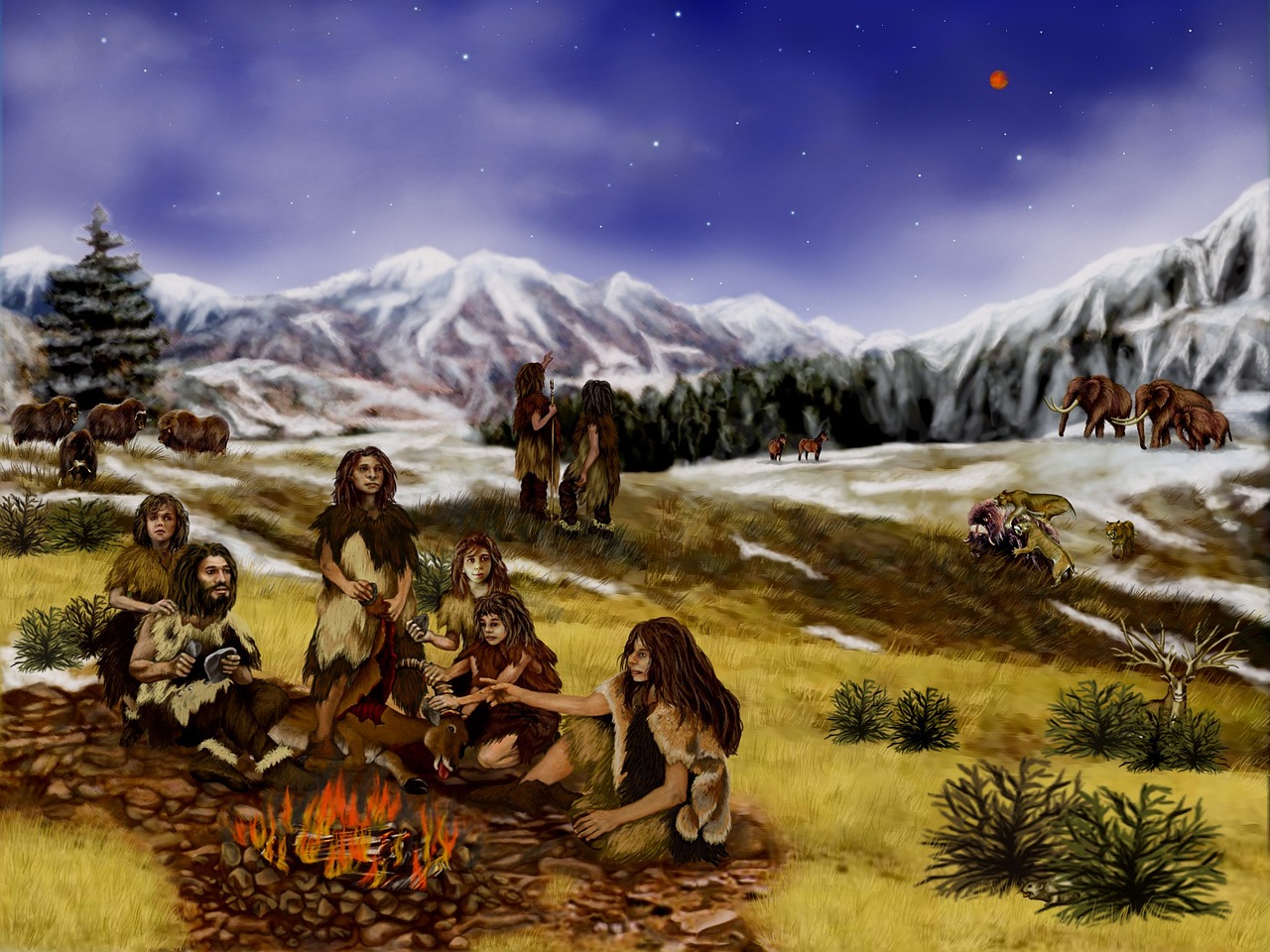 Neanderthals - Prehistoric - primitive early humans