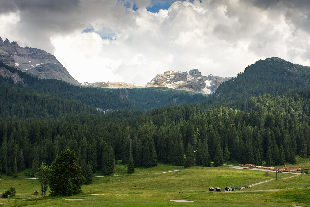 Panorama of Dolomites - mountain in Italy