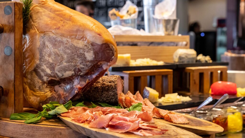 Image of Parma ham.