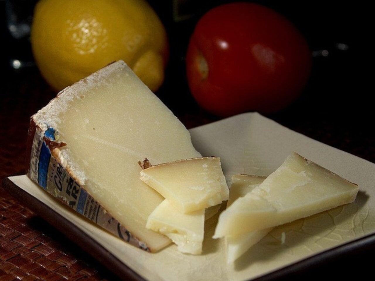 Pecorino cheese slices