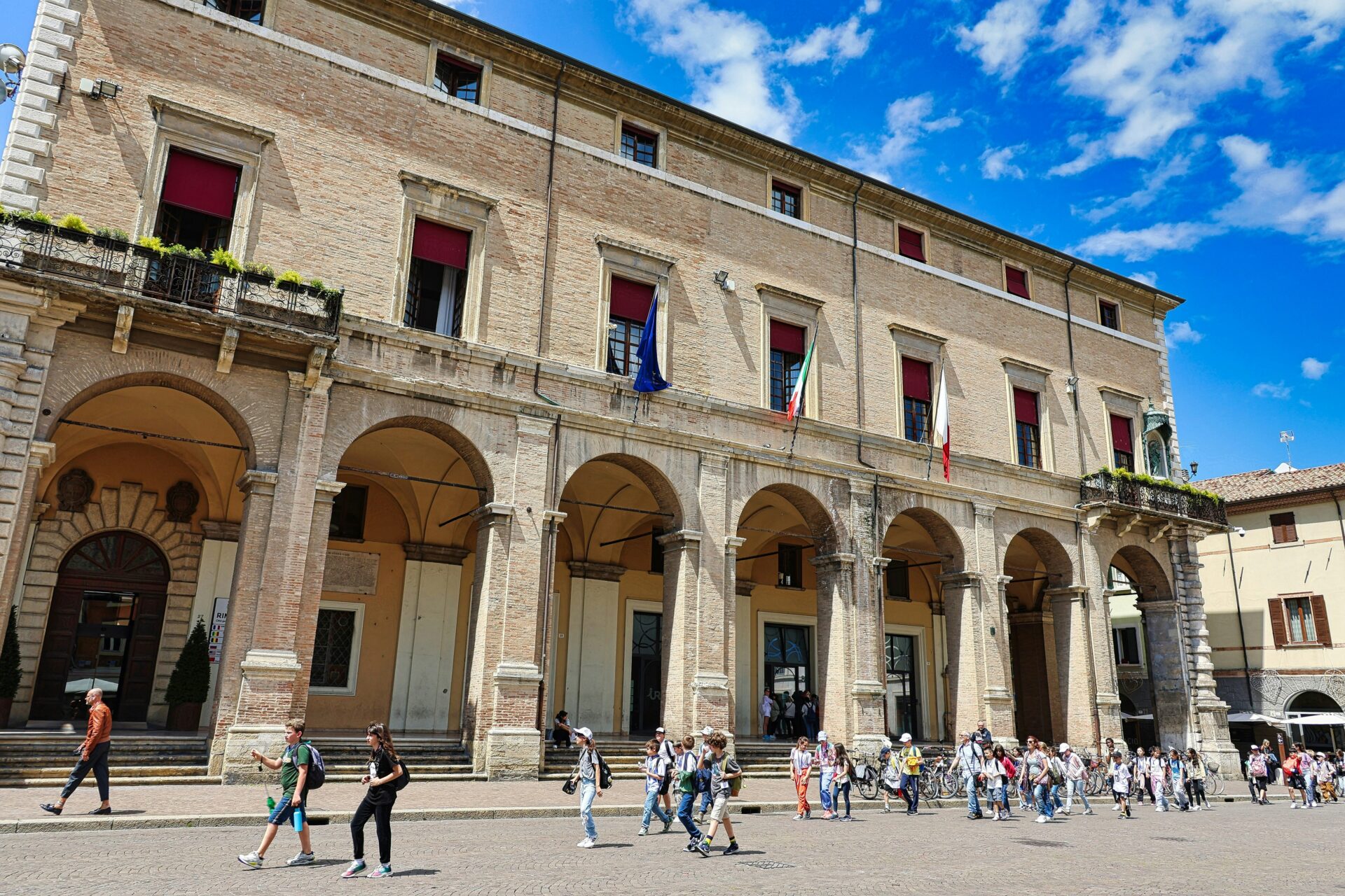 Piazza Cavour - square or Plaza in Rimini Italy
